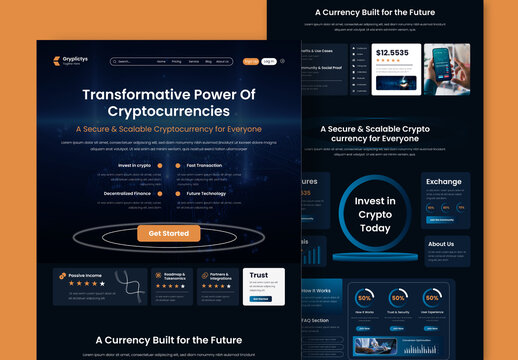 Crypto Website Landing Page Design Template