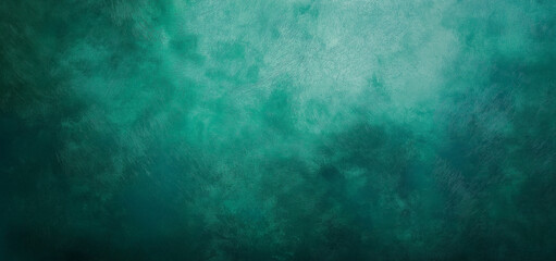 Obraz premium A green gradient background featuring smooth transitions between different shades of green, enhanced by a subtle grain texture. The soft lighting adds depth and elegance, making the design feel sophis