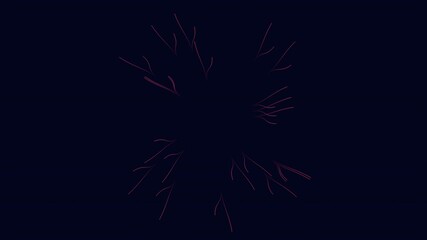 An eye-catching black and red design features a striking lightning bolt composed of intricate thin red lines, visually symbolizing a powerful force hitting the top of the image