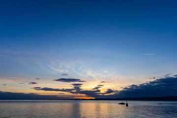 Serene Sunset Over the Ocean on Vancouver Island