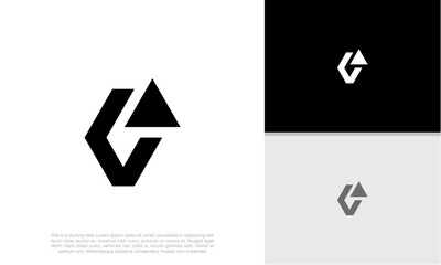 Initials C logo design. Initial Letter Logo. Innovative high tech logo template.	