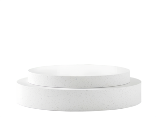 Minimalist white serving trays positioned neatly on top of each other, showcasing a sleek and modern design ideal for contemporary dining settings