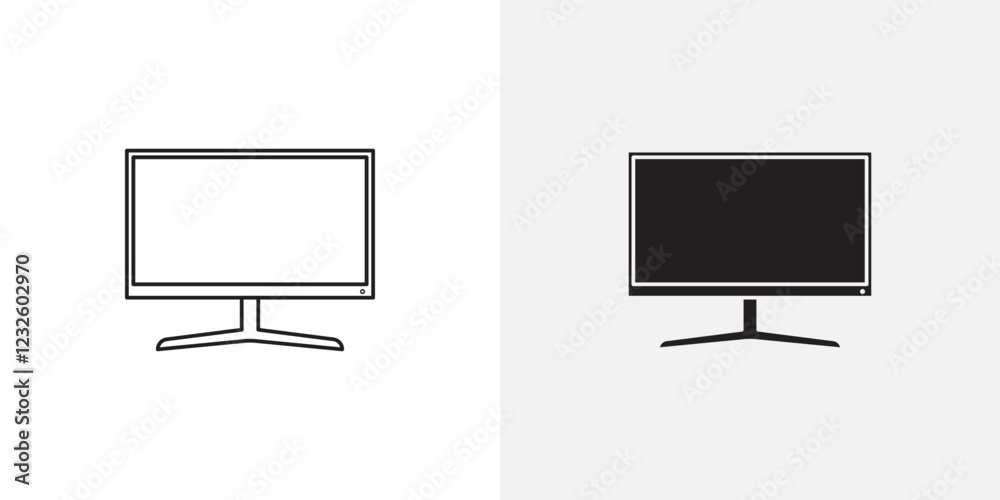 Wall mural monitor icons vector illustrations for apps and web