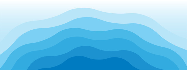 Abstract background with blue river ocean wave layer