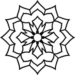 mandala line art vector 