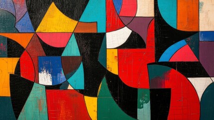 Fototapeta premium Gestural sweeping lines in bold contrasting colors, evoking motion and vibrancy