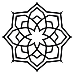 mandala line art vector 