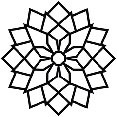 mandala line art vector 
