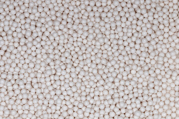 Elegant Pearl White Sugar Beads Background - Luxurious Wedding Cake Decorative Pattern with Pearly Shimmer Effect - Modern Confectionery Texture Photography
