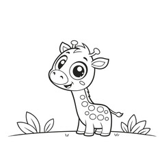 giraffe coloring page, coloring alphabet for kids, kdp, giraffe, animal  coloring page