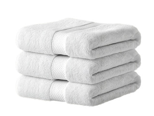 stack of towels isolated on transparent background