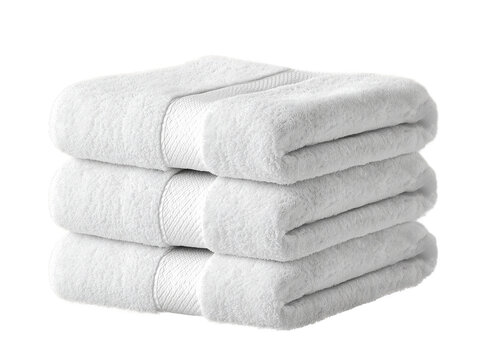 stack of towels isolated on transparent background