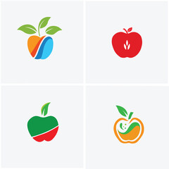 Apple logo icon fruit Multiple Colours Set