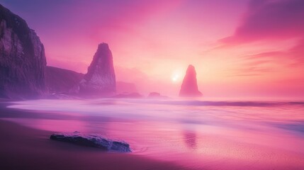 A collection of ethereal landscape photos featuring soft, glowing light, mist, and dreamy scenery.