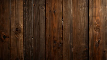Naklejka premium Dark Brown Wood Texture Background Image Rustic Wooden Planks