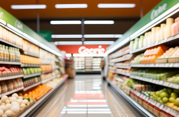 blurred background of grocerie store