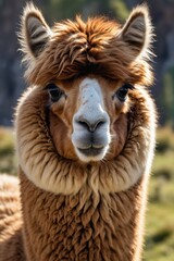 Obraz premium there is a close up of a llama with a very long hair
