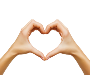 Hand heart - Love, Health Care and Fitness Theme - PNG cutout on transparent background