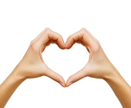 Hand heart - Love, Health Care and Fitness Theme - PNG cutout on transparent background