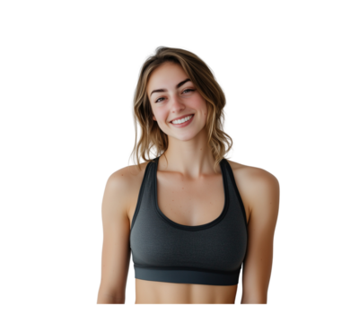 a woman with healthy body isolated on transparent background