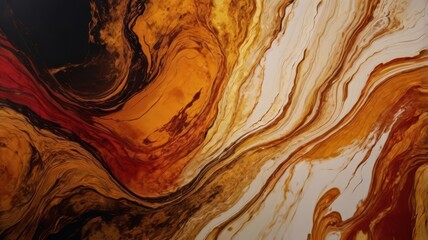 Blurred Waves of Brown, Red, and Burnt Orange. Color gradient ombre blend blur flow fluid. Noise grain mesh