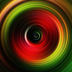 Naklejka premium Colorful radial motion effect. Abstract rounded background. Color curves and sphere. Multi color gradient rings and circles wallpaper. Colored texture backdrop and banner.