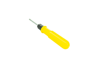 Yellow screwdriver isolated on white background with clipping path.
