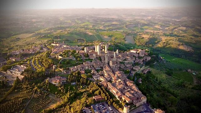 San Gimignano Drone