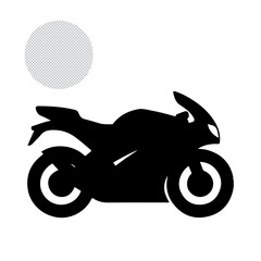 Fast motorbike black icon, illustration, vector,