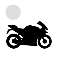 Fast motorbike black icon, illustration, vector,