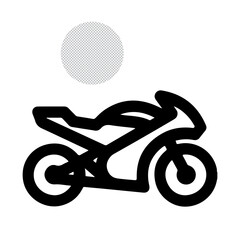 Fast motorbike black icon, illustration, vector,
