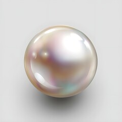 pearl, iridescent, spherical, luminous, opalescent, realistic, macro photography, high detail, smooth surface, soft lighting, gentle reflections, pearlescent sheen, jewelry quality, 3D rendering