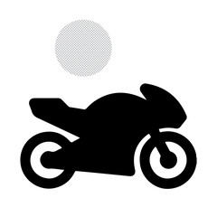 Fast motorbike black icon, illustration, vector,