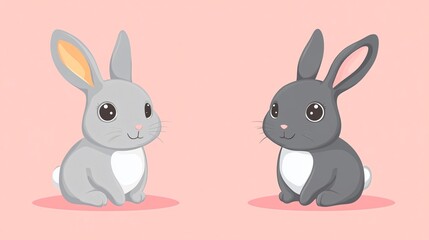 Fototapeta premium Adorable Bunny Animal Vector Illustration for Cute Designs and Projects