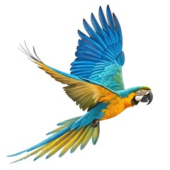 Fototapeta premium colorful flying parrot isolated