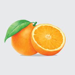 orange with leaf