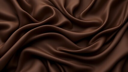 Fototapeta premium Black dark chocolate brown background. Silk satin fabric. Luxury elegant beauty premium rich. Shiny glitter shimmer silky. Drapery fold crease. romance festival.