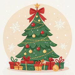 Magical Christmas Celebration with a Fully Decorated Tree