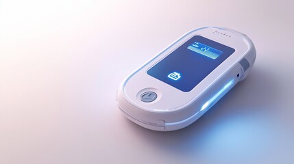 Modern health device displaying data on white background