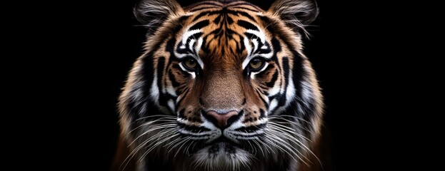 Fototapeta premium Majestic Tiger Portrait: A Captivating Close-Up