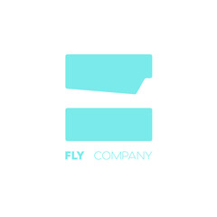 Transparent design in a soft turquoise shade, where stylish rectangles embrace the airy concept in the form of an airplane tail. Fly company is your ticket to the world of lightness and new heights