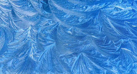 frost drawing close up