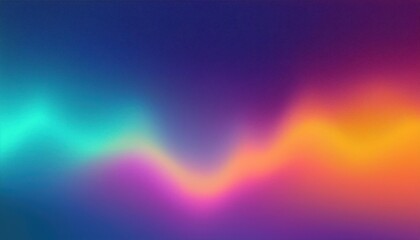 Vibrant Abstraction Colorful Misty Backdrop Lit by Ambient Neon Light at Twilight, Showcasing Grainy Textures and Unfocused Ambience.