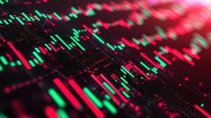 Obraz premium Stock Market Data Visualization with Candlestick Chart Elements