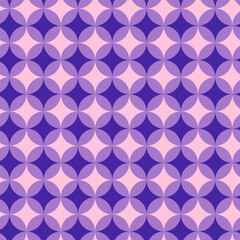 Vector abstract seamless geometric pattern with purple geometric elements