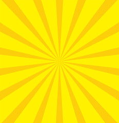 Yellow banner with Sun rays, lines background, light. Yellow comic sunburst background. abstract sunburst brochure design template. sun rays cartoon illustration. Sun ray light. Sun rays background. 