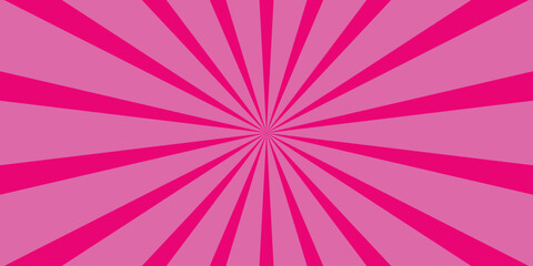 Pink comic sunburst background. abstract sunburst brochure design template. sun rays cartoon illustration. Candy color sunburst background. Pink rotating sunbeams design wallpaper. Colorful spinning 