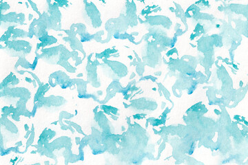 Blue background of watercolor stains. Watercolor abstract background.