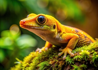 Fototapeta premium Central & South American yellow-headed geckos: Documentary photography.
