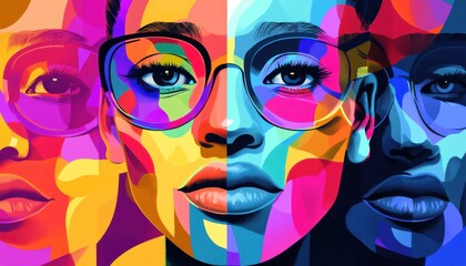 Colorful human graphics energize design projects.